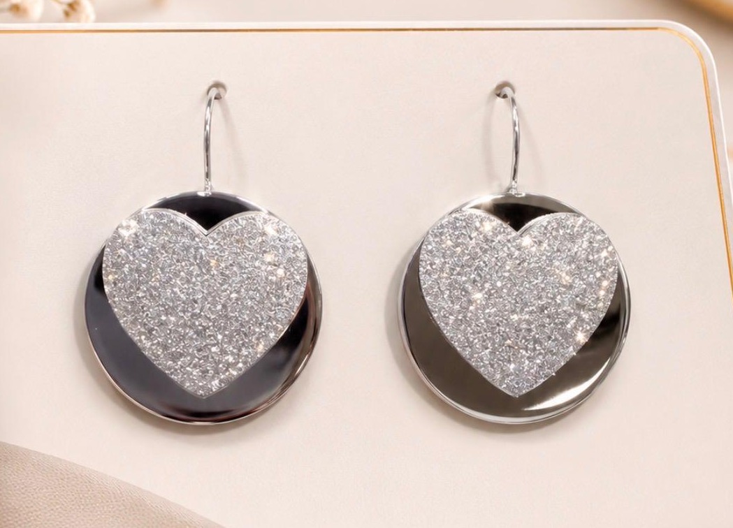 Pendientes Corazón Brillante · D'Capricho