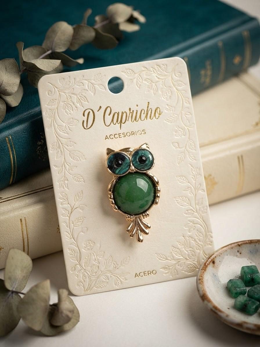 Broche Búho de la Suerte